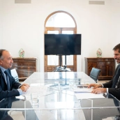 Reunión del consejero de Cultura, Turismo y Deportes, Laureano León, con el ministro de Cultura, Ernest Urtasun, en Madrid. / EP Reunión del consejero de Cultura, Turismo y Deportes, Laureano León, con el ministro de Cultura, Ernest Urtasun, en Madrid. / EP