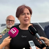 La secretaria de Estado de Agricultura y Alimentación, Begoña García Bernal, este jueves en Zafra. / EP