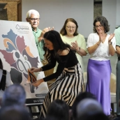La consejera de Salud y Atención a la Dependencia, Sara García Espada, en la presentación del Sepadde su plan de longevidad. / LP La consejera de Salud y Atención a la Dependencia, Sara García Espada, en la presentación del Sepadde su plan de longevidad. / LP