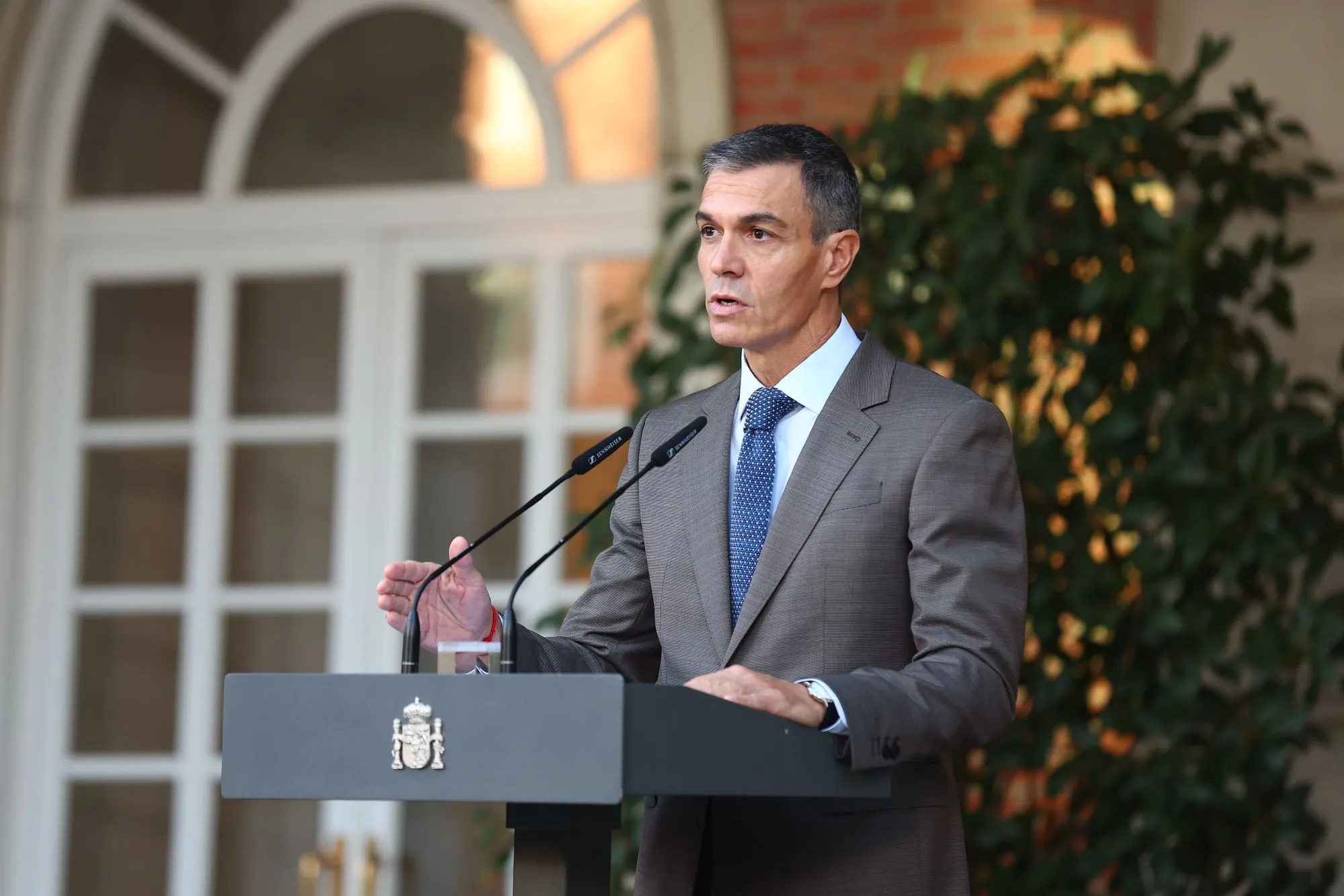 El presidente del Gobierno, Pedro Sánchez, durante su declaración institucional. / Pool Moncloa/Fernando Calvo y Sandra Armada. El presidente del Gobierno, Pedro Sánchez, durante su declaración institucional. / Pool Moncloa/Fernando Calvo y Sandra Armada.