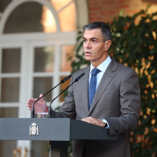 El presidente del Gobierno, Pedro Sánchez, durante su declaración institucional. / Pool Moncloa/Fernando Calvo y Sandra Armada. El presidente del Gobierno, Pedro Sánchez, durante su declaración institucional. / Pool Moncloa/Fernando Calvo y Sandra Armada.
