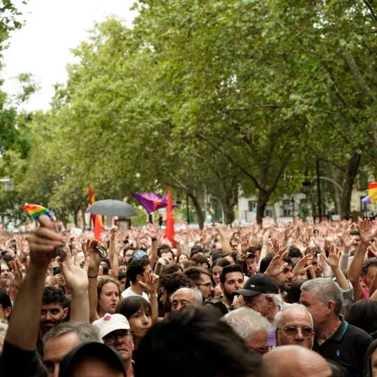 Manifestación por una vivienda digna el pasado sábado en Madrid. / CEDIDA Manifestación por una vivienda digna el pasado sábado en Madrid. / CEDIDA