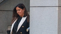 La jueza de Badajoz Beatriz Biedma sale de la Audiencia Nacional la semana pasada tras su declaración. / EP