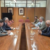 Representantes de la Delegación del Gobierno en Extremadura y de Fedexcaza mantuvieron este martes una reunión de coordinación. / EP Representantes de la Delegación del Gobierno en Extremadura y de Fedexcaza mantuvieron este martes una reunión de coordinación. / EP