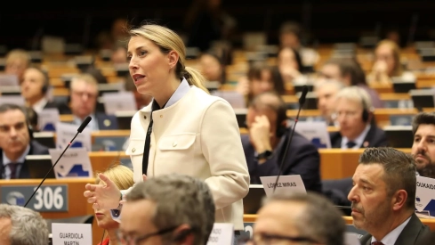 La presidenta de la Junta de Extremadura, María Guardiola, en el 173º Pleno del Comité Europeo de las Regiones en Bruselas. / LP La presidenta de la Junta de Extremadura, María Guardiola, en el 173º Pleno del Comité Europeo de las Regiones en Bruselas. / LP