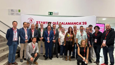 Guillermo Santamaría, durante su intervención en Startup Olé Salamanca 2026. / CEDIDA Guillermo Santamaría, durante su intervención en Startup Olé Salamanca 2026. / CEDIDA