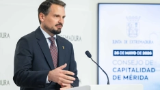El vicepresidente de la Junta de Extremadura, Abel Bautista, este miércoles en Mérida. / LP