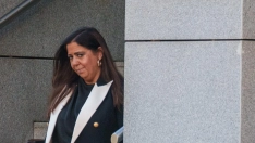 La jueza de Badajoz Beatriz Biedma saliendo de la Audiencia Nacional la semana pasada. / EP 