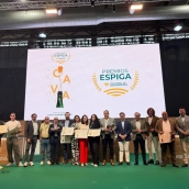 Los premios Espiga Cava entregados en la Feria Agroalimentaria de Badajoz. / LP