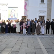 Acto institucional celebrado este lunes en la Asamblea de Extremadura con motivo del Día Mundial de Lucha contra el Cáncer de Mama. / LP 