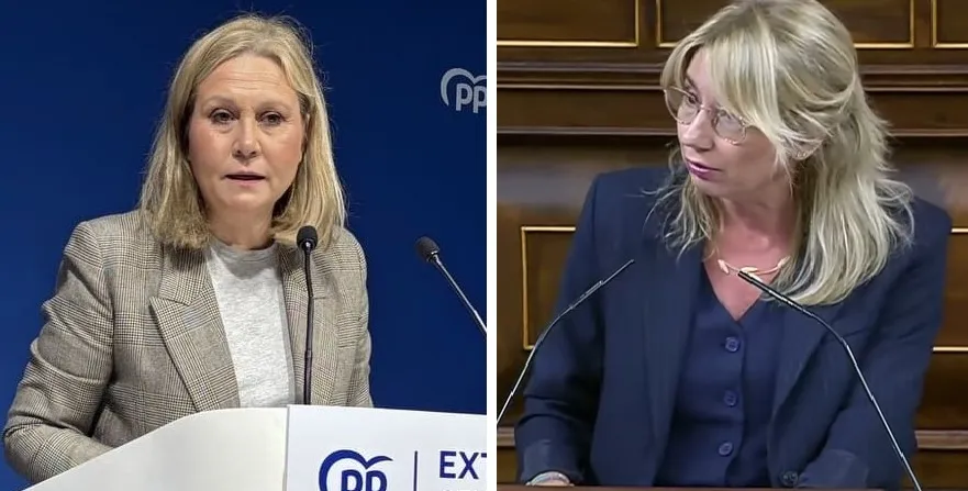 Cristina Teniente y Teresa Tortonda, candidatas al Congreso por el PP en Cáceres y Badajoz. / LP