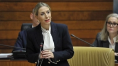La presidenta de la Junta de Extremadura, María Guardiola. / LP