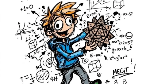 Cartel de la exposición Matemadera. Jugando con las Matemáticas. / LP Cartel de la exposición Matemadera. Jugando con las Matemáticas. / LP