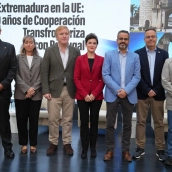 El Hospital Centro Vivo de Badajoz ha acogido este martes la jornada 'Extremadura en la Unión Europea: 40 años de cooperación transfronteriza con Portugal'. / LP El Hospital Centro Vivo de Badajoz ha acogido este martes la jornada 'Extremadura en la Unión Europea: 40 años de cooperación transfronteriza con Portugal'. / LP