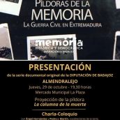 El Servicio de Memoria Histórica y Democrática de la Diputación de Badajoz presentará este jueves 29 en Almendralejo. / LP El Servicio de Memoria Histórica y Democrática de la Diputación de Badajoz presentará este jueves 29 en Almendralejo. / LP