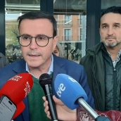 El candidato del PSOE a la Presidencia de la Junta de Extremadura, Miguel Ángel Gallardo, en Badajoz. / LP El candidato del PSOE a la Presidencia de la Junta de Extremadura, Miguel Ángel Gallardo, en Badajoz. / LP