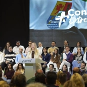María Guardiola, en un acto electoral en Navalmoral de la Mata este sábado. / LP María Guardiola, en un acto electoral en Navalmoral de la Mata este sábado. / LP