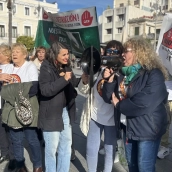 Irene de Miguel, candidata de Unidas por Extremadura a la Presidencia de la Junta, en la Plaza de España de Mérida. / LP Irene de Miguel, candidata de Unidas por Extremadura a la Presidencia de la Junta, en la Plaza de España de Mérida. / LP
