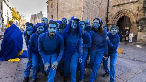 La ciudad monumental de Cáceres "reconstruye la humanidad” con la Novena de Beethoven.