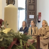 María Guardiola, en el santuario de la Virgen de la Montaña de Cáceres este sábado. / LP María Guardiola, en el santuario de la Virgen de la Montaña de Cáceres este sábado. / LP