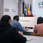 La portavoz de la Junta de Extremadura, Elena Manzano. / LP La portavoz de la Junta de Extremadura, Elena Manzano. / LP