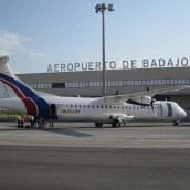 Vista general del Aeropuerto de Badajoz donde opera Air Nostrum. / LP 