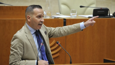 El portavoz de Vox en la Asamblea, Óscar Fernández Calle.