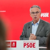 El presidente de la Comisión Gestora del PSOE de Extremadura, José Luis Quintana. / LP