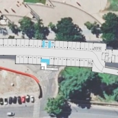 Plano del aparcamiento disuasorio en la zona de Circunvalación, en Badajoz. / LP 