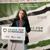La portavoz de Unidas por Extremadura, Irene de Miguel. / LP La portavoz de Unidas por Extremadura, Irene de Miguel. / LP