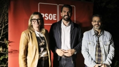 Blanca Martín, Álvaro Sánchez Cotrina y Manuel González Andrade, este lunes. / LP