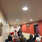 Ramón Díaz Farias, precandidato a la Secretaría General del PSOE de Extremadura, en Cáceres. / LP