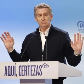 El líder del PP, Alberto Núñez Feijóo, ha reafirmado este martes que por lo que él sabe, en Extremadura esa negociación está "muy adelantada". / LP El líder del PP, Alberto Núñez Feijóo, ha reafirmado este martes que por lo que él sabe, en Extremadura esa negociación está "muy adelantada". / LP