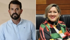 Álvaro Sánchez Cotrina y Soraya Vega Prieto, candidatos a la Secretaría General del PSOE. / LP