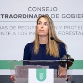 La presidenta de la Junta de Extremadura, María Guardiola, en una imagen de archivo. / LP