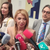 La portavoz del Grupo Parlamentario Socialista en la Asamblea de Extremadura, Piedad Álvarez. / EP