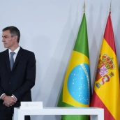 El presidente del Gobierno, Pedro Sánchez, este viernes en Barcelona. / LP