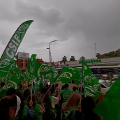 Protesta sindical de CSIF este martes en Almendralejo. / CEDIDA